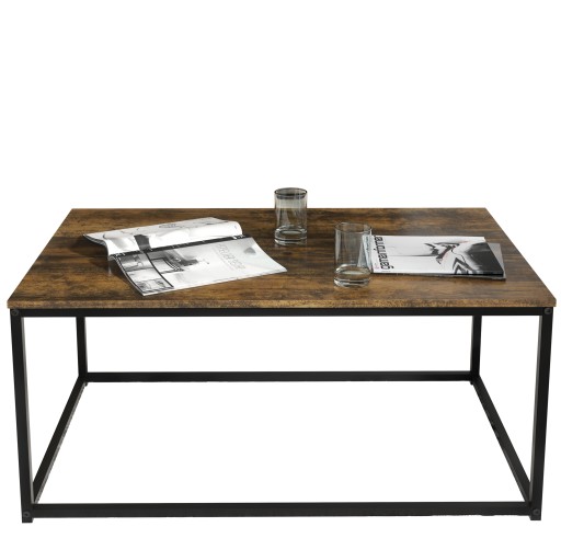 STOLIK KAWOWY DO SALONU 100 CM x 60 CM ŁAWA LOFT INDUSTRIAL METAL LFT205
