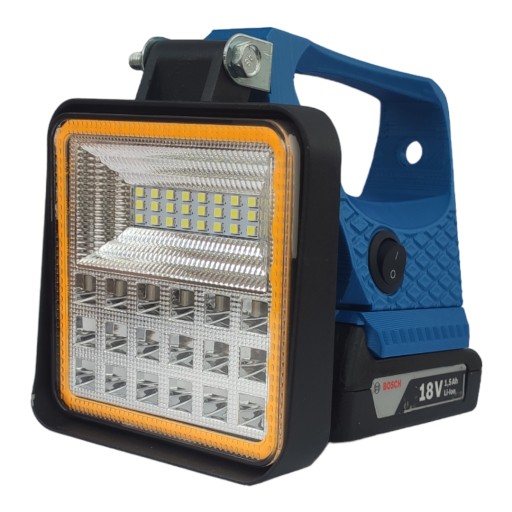 LAMPA AKUMULATOROWA LED DO BOSCH 18V LATARKA ZABEZPIECZENIE