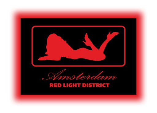 RÓŻNE WZORY Tablica Led Tir RED LIGHT AMSTERDAM 24V podświetlana nad łóżko