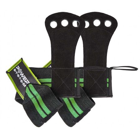 POWER-SYSTEM SKÓRKI CROSSFIT GRIPS-GREEN.