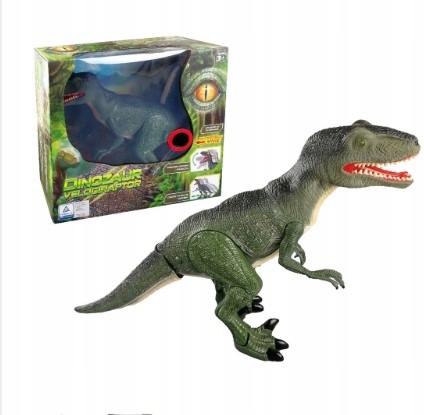 Dinozaur VELOCIRAPTOR interaktywna zabawka 26 cm