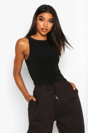 BOOHOO CZARNE BODY RAMIĄCZKA R.44 Q258073