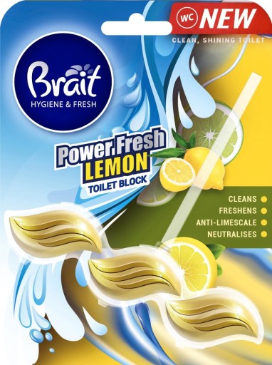 BRAIT HYGIENE &FRESH KOSTKA DO WC LEMON 39G