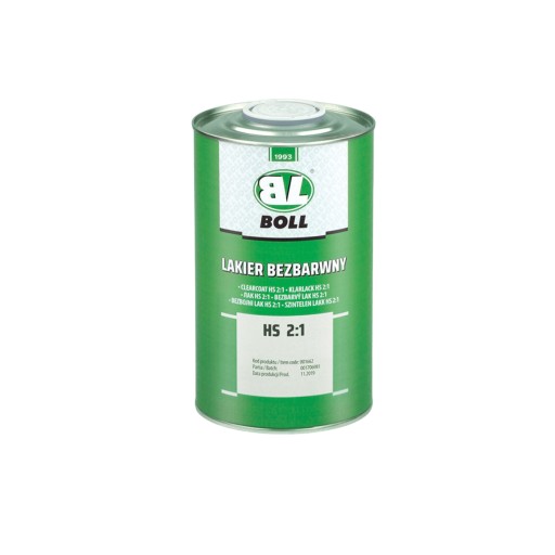 BOLL Lakier bezbarwny BOLL HS 2:1 1litr