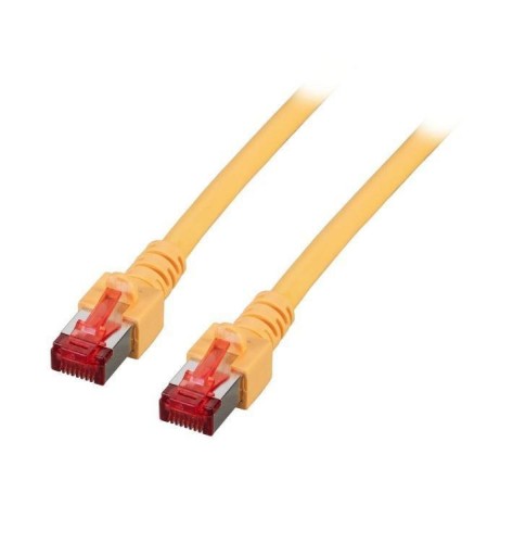 Kabel krosowy patchcord S/FTP kat.6 żółty 1m LSZH PC-6SFTPLSZH-YE1