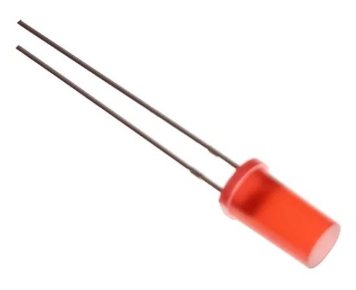 DIODA LED 5mm CYLINDRYCZNA MATOWA RED 10-SZT OPTOSUPPLY