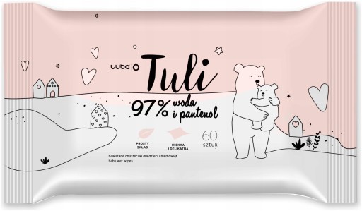 Chusteczki Nawilżane LUBA Tuli 97% Woda i Pantenol