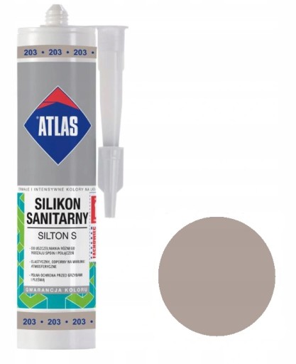 ATLAS SILIKON SILTON S 280ml - 203 STALOWY