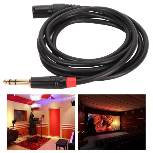 Kabel XLR męski na TRS 1/4 cala zbalansowany