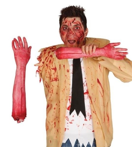 ODCIĘTA DŁOŃ RĘKA PRZEDRAMIĘ HORROR HALLOWEEN
