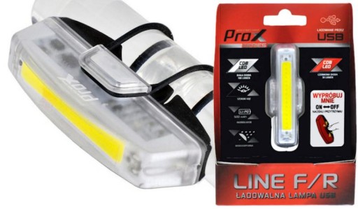 LAMPA PRZÓD PROX LINE F LED COB BIAŁA USB aku