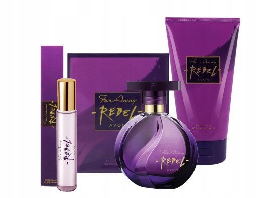 AVON Far Away REBEL 3 SZT zestaw woda dla niej