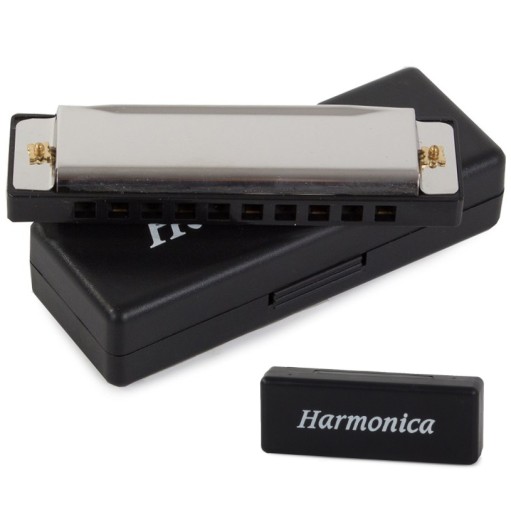 HARMONIJKA USTNA METALOWA TONACJA C-DUR C + ETUI