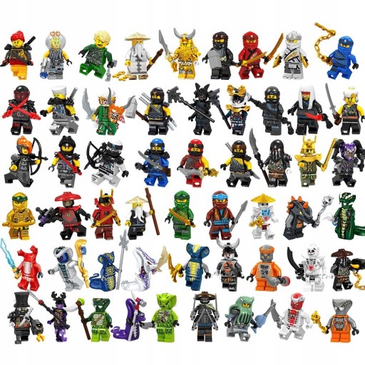 ZESTAW FIGURKI NINJAGO 48 SZTUK KLOCKI AKCESORIA