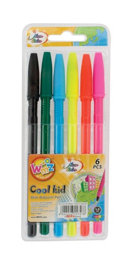 DŁUGOPISY BEIFA WMZ 6 KOLORÓW ETUI