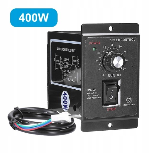 1Pc 400W AC Motor Speed Controller Speed Pinpoint