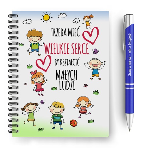 NOTES + DŁUGOPIS DLA NAUCZYCIELA - WIELKIE SERCE