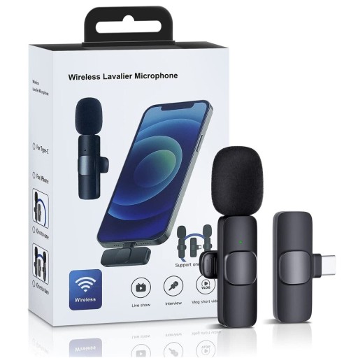 MIKROFON BEZPRZEWODOWY KRAWATOWY USB-C DO ANDROID