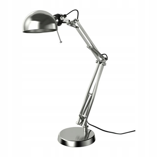 IKEA FORSA Lampa biurkowa niklowana