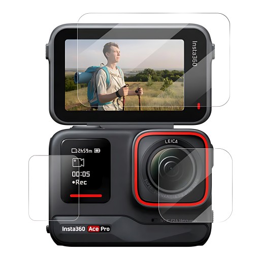 Закаленное стекло Telesin для комплекта объективов для экрана камеры Insta360 Ace Pro