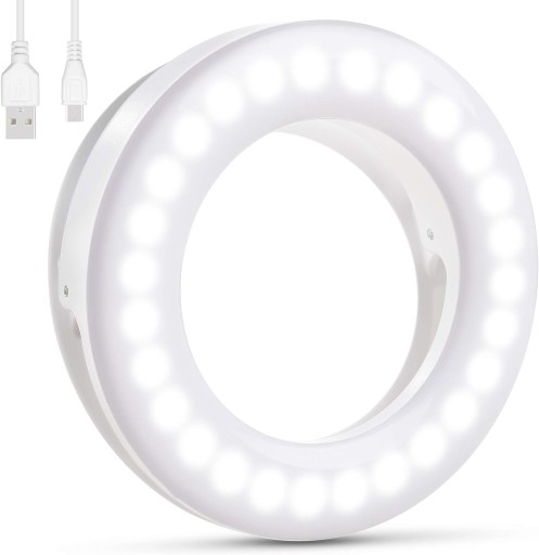 LAMPA PIERŚCIENIOWA DO SELFIE DIYIFE Z 3 POZIOMAMI JASNOŚCI I 36 DIOD LED
