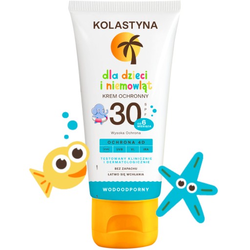 KOLASTYNA KREM DO TWARZY OCHRONNY DLA DZIECI NIEMOWLĄT SPF 30 od 6 miesiąca