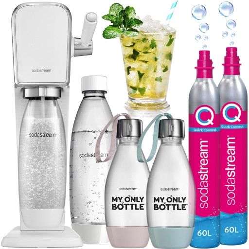 SATURATOR DO WODY SYFON CO2 SODASTREAM ART | BUTELKA 1L+2x 0,5L +2x NABÓJ