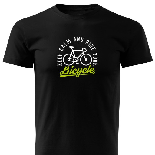 ROWEROWA koszulka z dużym napisem retro KEEP CALM