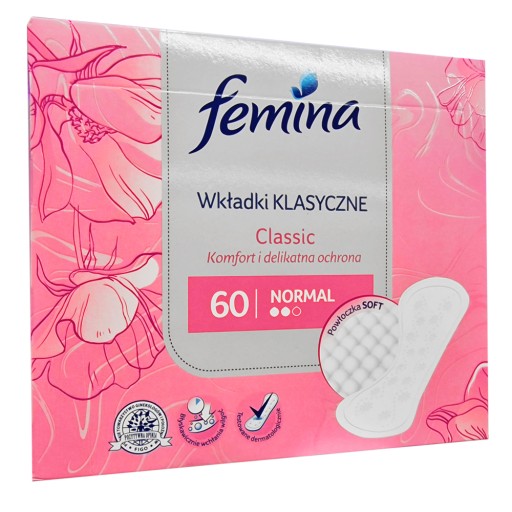 WKŁADKI FEMINA CLASSIC NORMAL KLASYCZNE 60SZT