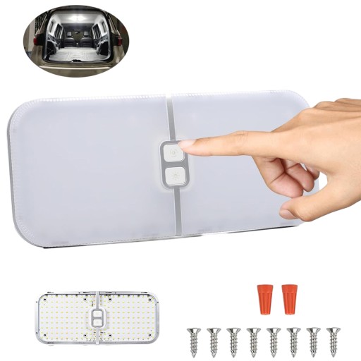 LAMPA SUFITOWA LED OŚWIETLENIE DO POJAZDÓW KEMPINGOWYCH 12 V - 204LED