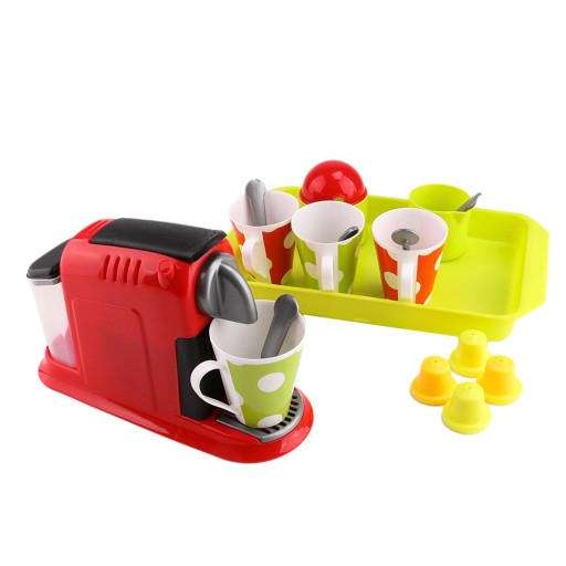 Miniature Coffee Playset Simulation Model Cooking Colorful Play Educational