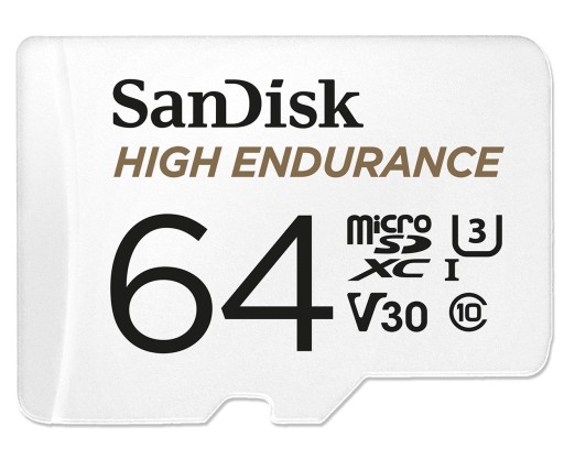 MARKOWA KARTA PAMIĘCI MICROSD SDXC 64GB SANDISK HIGH ENDURANCE MONITORING