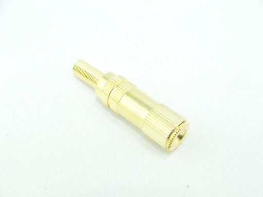 GNIAZDO JACK 3,5mm METALOWE NA KABEL ZŁOTE