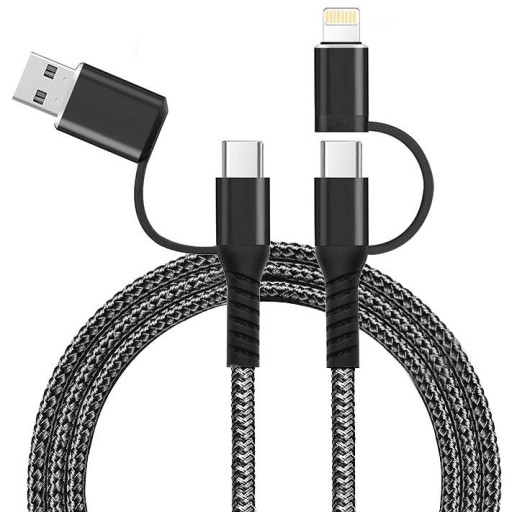 Kabel USB USB-C 4w1 USB-C Lightning 1m PD 3A 60W