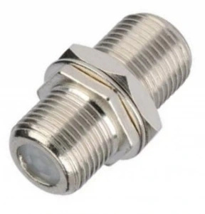 ZŁĄCZE ŁĄCZNIK PODWÓJNE ANTENOWE RG6 BECZKA TYP F 6,8MM CYNK 10 SZTUK
