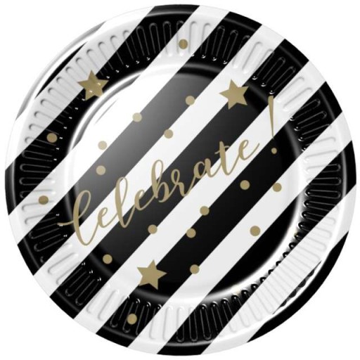 Talerze papierowe CELEBRATE jednorazowe 18 cm x8