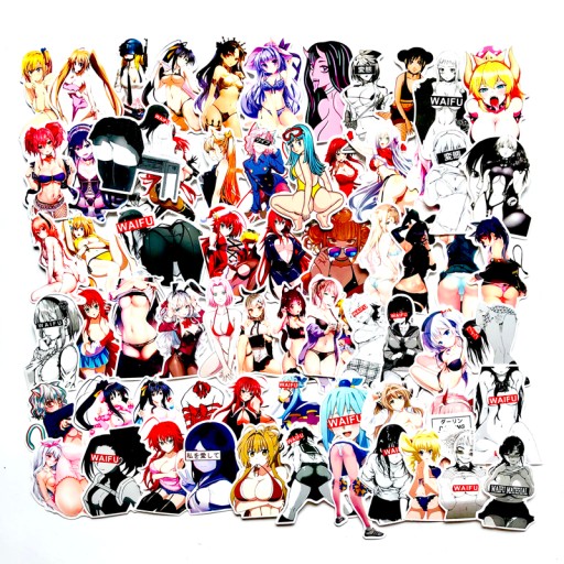 EROTYCZNE NAKLEJKI 18 + STICKERBOMB MIX 100 SZT