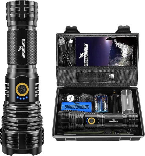 Latarka taktyczna z kaburą S1915 IP67 5 trybów LED 20 000 Lum Shadowhawk