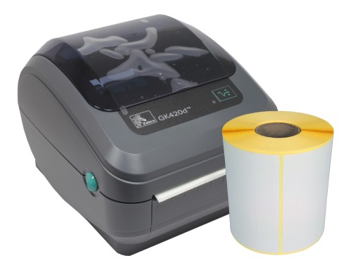 NOWA DRUKARKA TERMICZNA ZEBRA GK420D USB + ETYKIETY KURIER