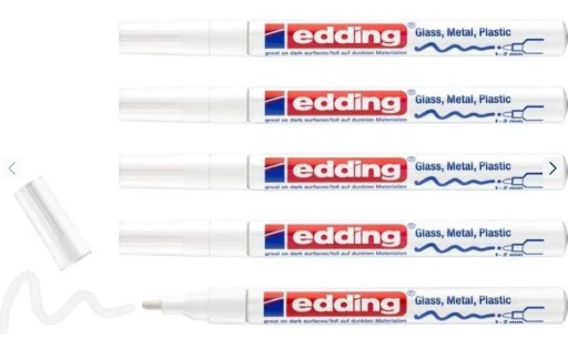 10 sztuk Biały marker Edding 751 CR z połyskiem