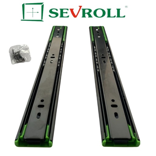 SEVROLL Prowadnica kulkowa SVS Pełen Wysuw Cichy Domyk h45 L-450mm CZARNA