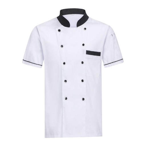 Unisex szef kuchni z krótkim rękawem dla restauracji, męski 3XL, biały