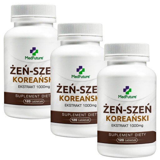Żeń-szeń koreański 360 tabletek – Energia, koncentracja i redukcja stresu