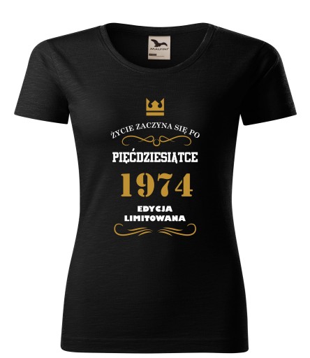 Koszulka t-shirt na 50-te Urodziny 18 30 40 50 60 70 PREZENT DAMSKA L