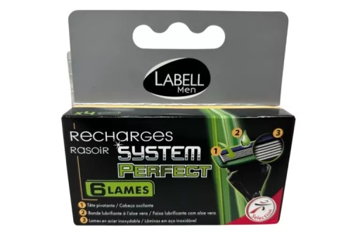LABELL MEN - 4 WYMIENNE WKŁADY DO MASZYNKI SYSTEM PERFECT
