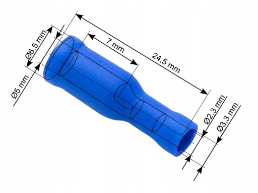 Konektor izolowany gniazdo 5,0mm 10szt.