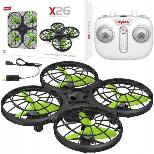 DRON SYMA ZDALNIE STEROWANY X26 CZARNY RC ZASIĘG 30m