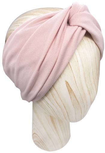 Opaska damska na głowę Turban Twist Dusty Pink