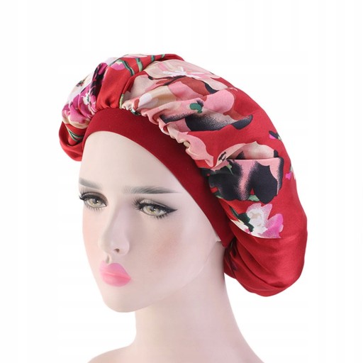 DAMSKI BERET CZAPKA KWIATY OZDOBA MODNISIA