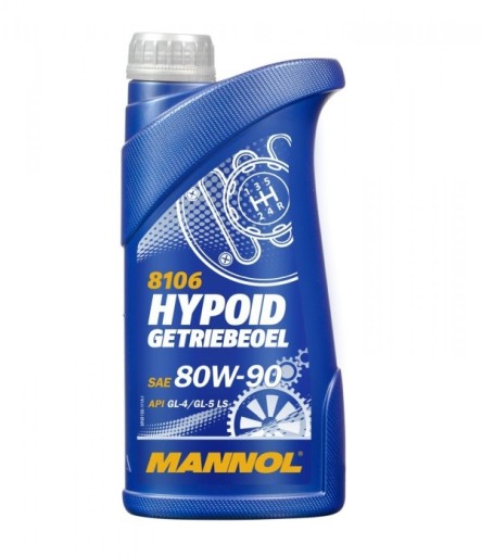 OLEJ MANNOL HYPOID 80W90 1L API GL4/5 LS / MIL-L-2105 D MN8106-1